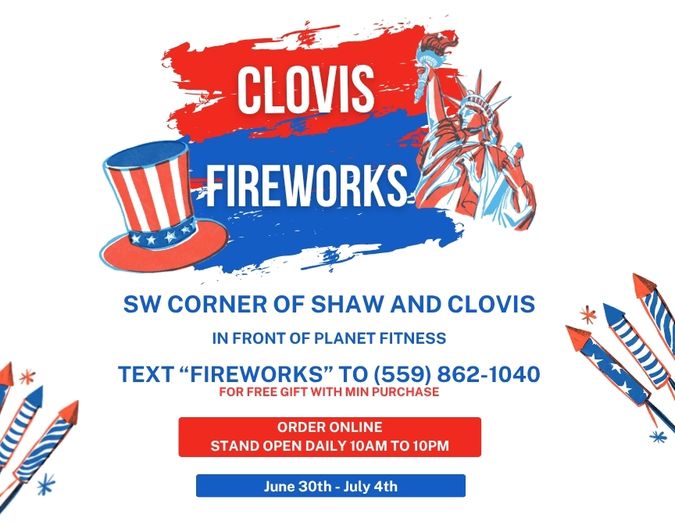 Clovis Fireworks Stand - Free Gift With Text Signup